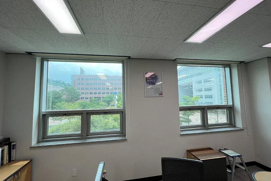 구미 교육기관 건물 창문사생활보호필름 전체 시공 결과