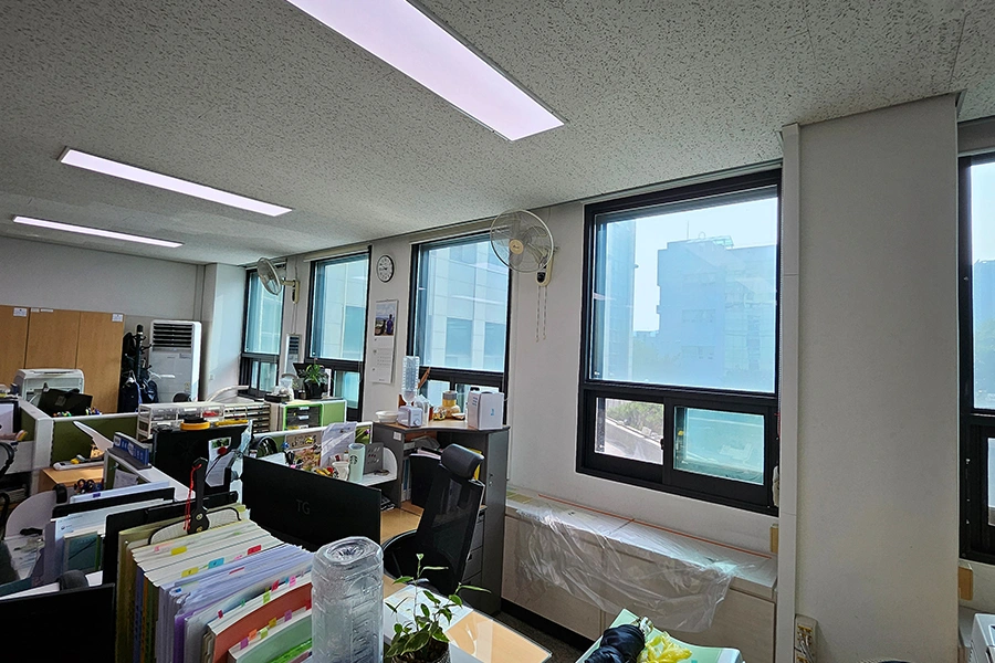 인천 관공서 사무공간 창문사생활보호필름 전체 시공 결과